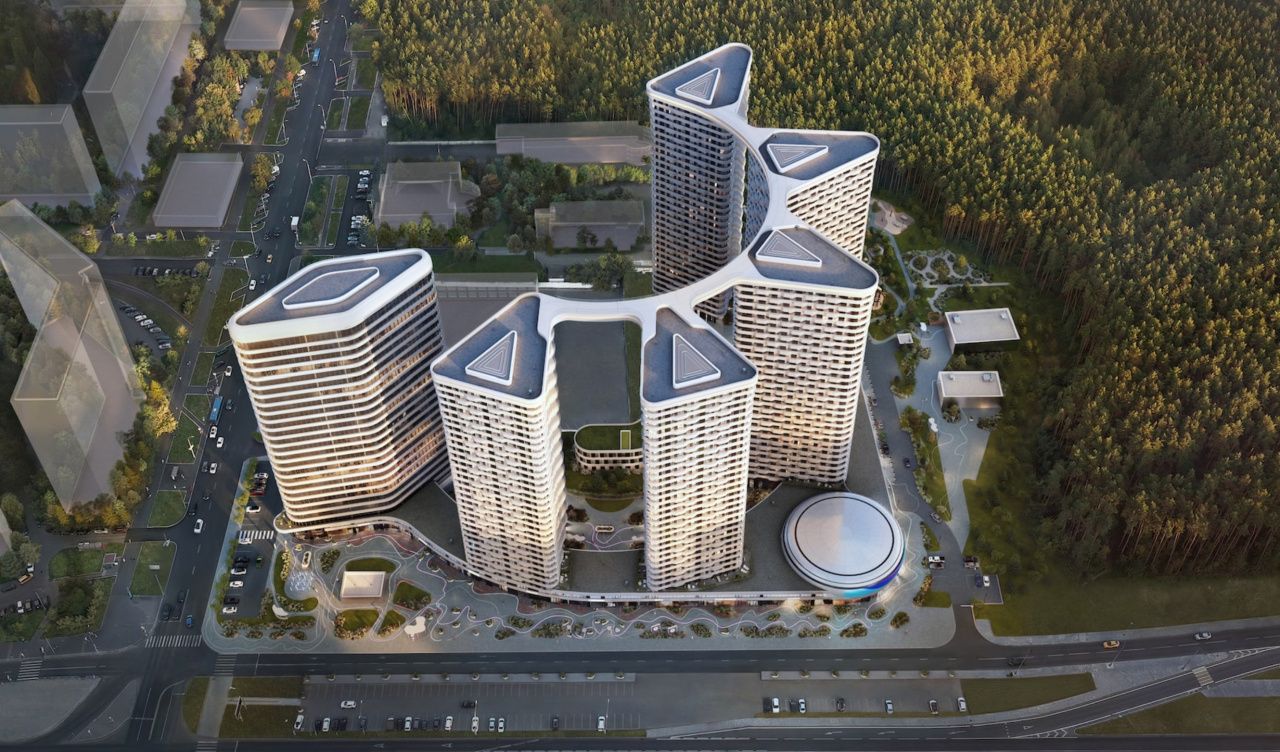 фасад дома, здание по адресу г Москва, Боровское шоссе, д 51 стр 1